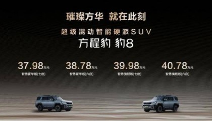 国货旗舰来了!比亚迪华为联合发布方程豹 豹8上市,售价37.98万元起