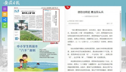 《安徽日报》专访肥西县委书记沈校根:使劲往前赶 勇当排头兵