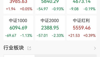 A股收评:三大指数集体下跌,创指跌0.55%北证50跌3.79%,互联网电商领跌,银行逆势走高!近4400股下跌,成交1.29万亿缩量267亿